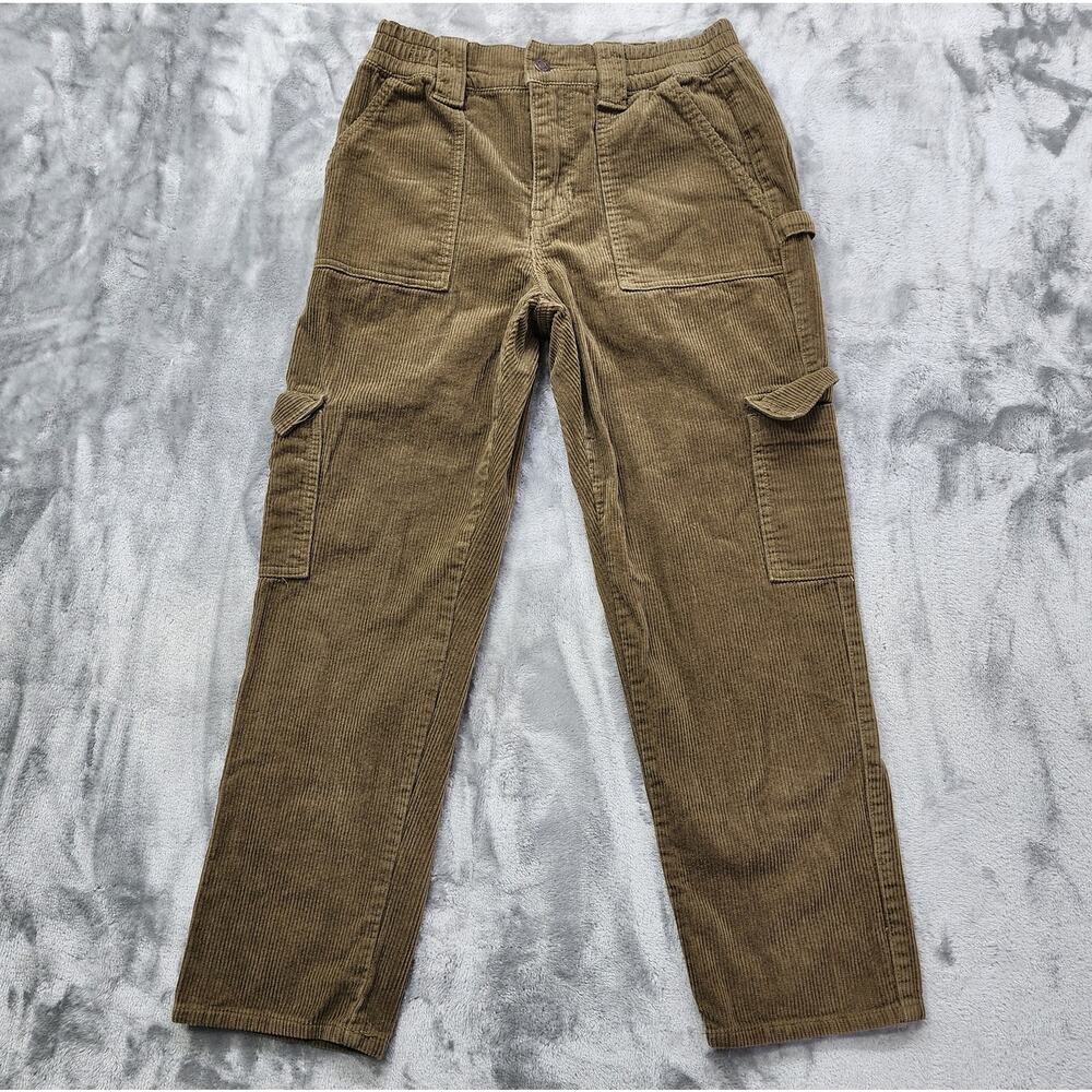 Indigo Rising Pants Womens 5/27‎ Brown Corduroy Cargo Utility Academia Skate